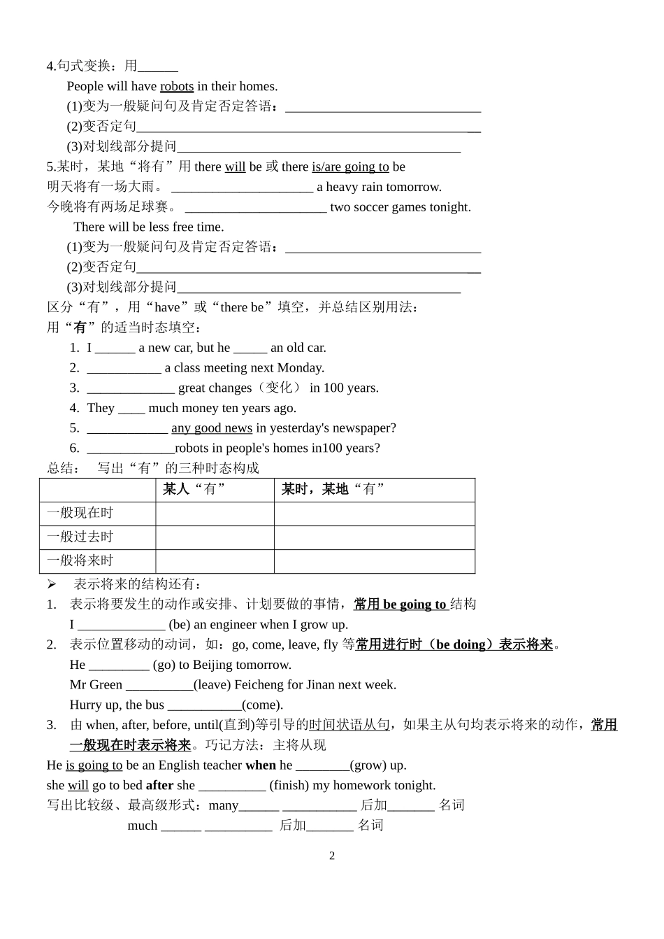 Unit7Willpeoplehaverobots导学案_第2页