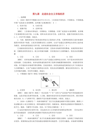 （课标版）高考政治一轮复习 核心突破练案（9）走进社会主义市场经济（含解析）新人教版-新人教版高三全册政治试题