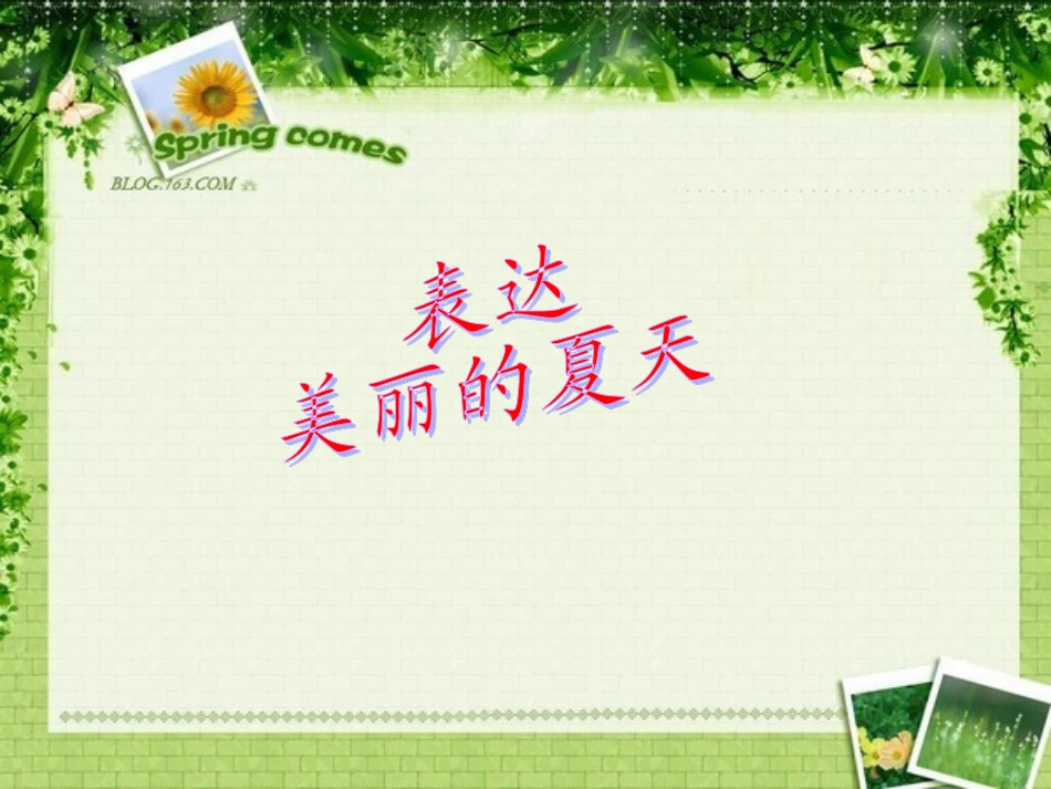 表达-美丽的夏天_第1页