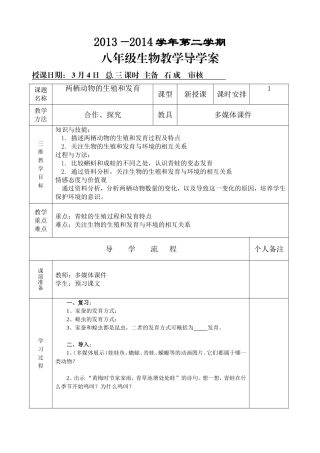 两栖动物的生殖和发育