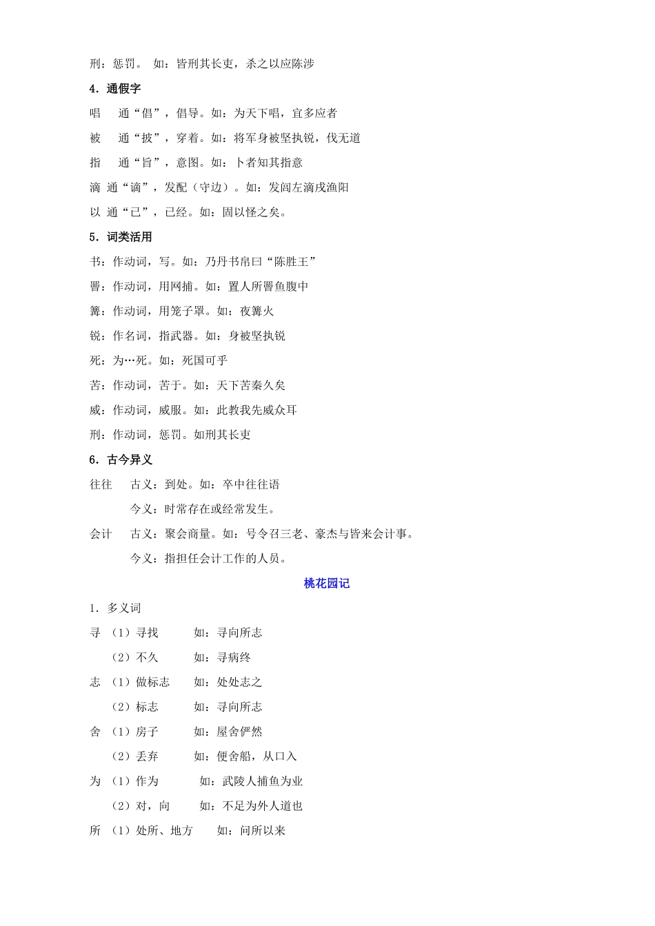 初三语文古文专题复习一 词语解释 苏教版 试题_第2页