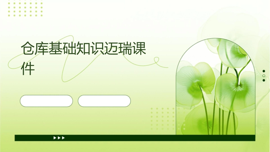 仓库基础知识迈瑞课件1_第1页