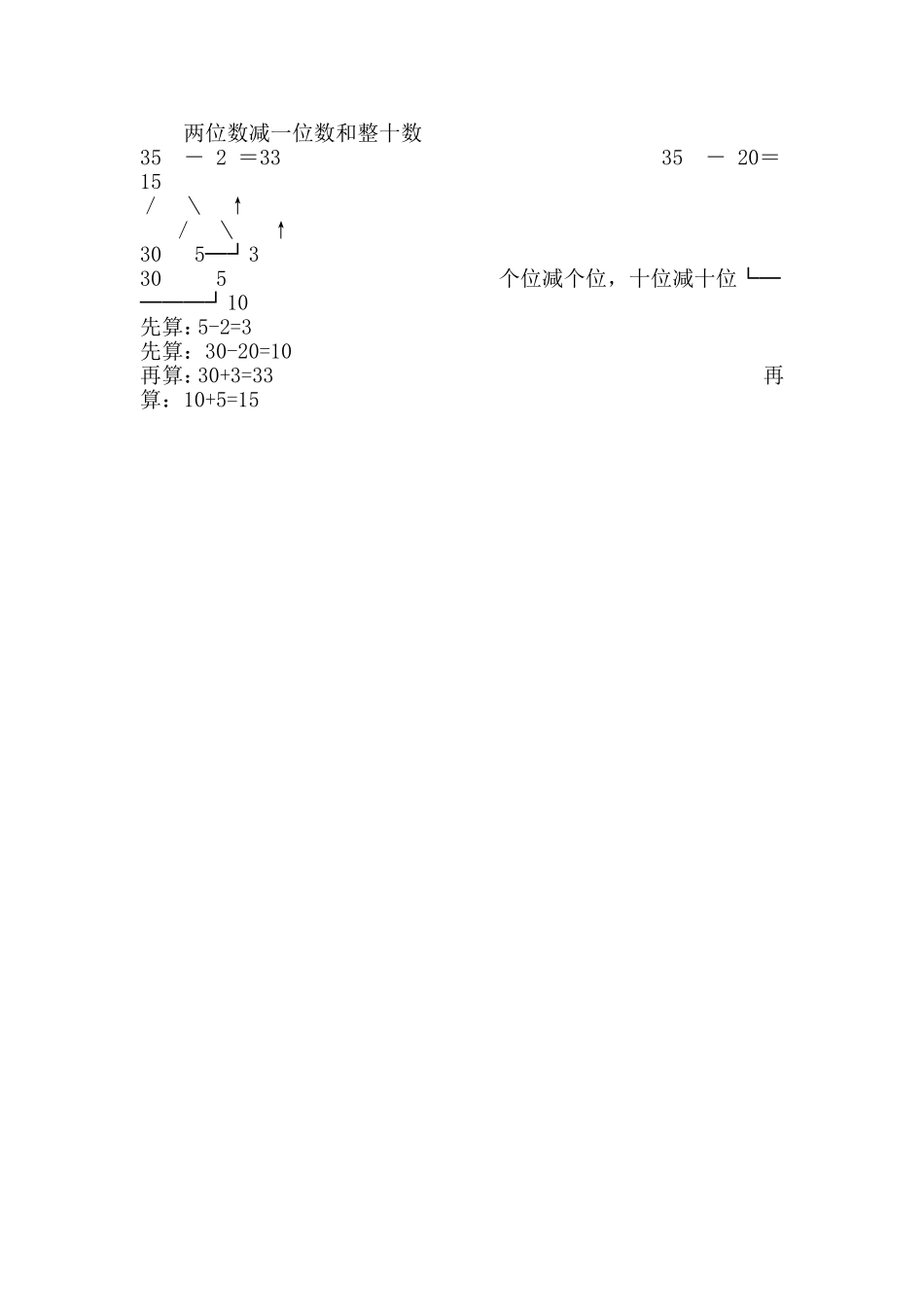 小学数学人教2011课标版一年级两位数减一位数、整十数(不退位)-(2)_第3页