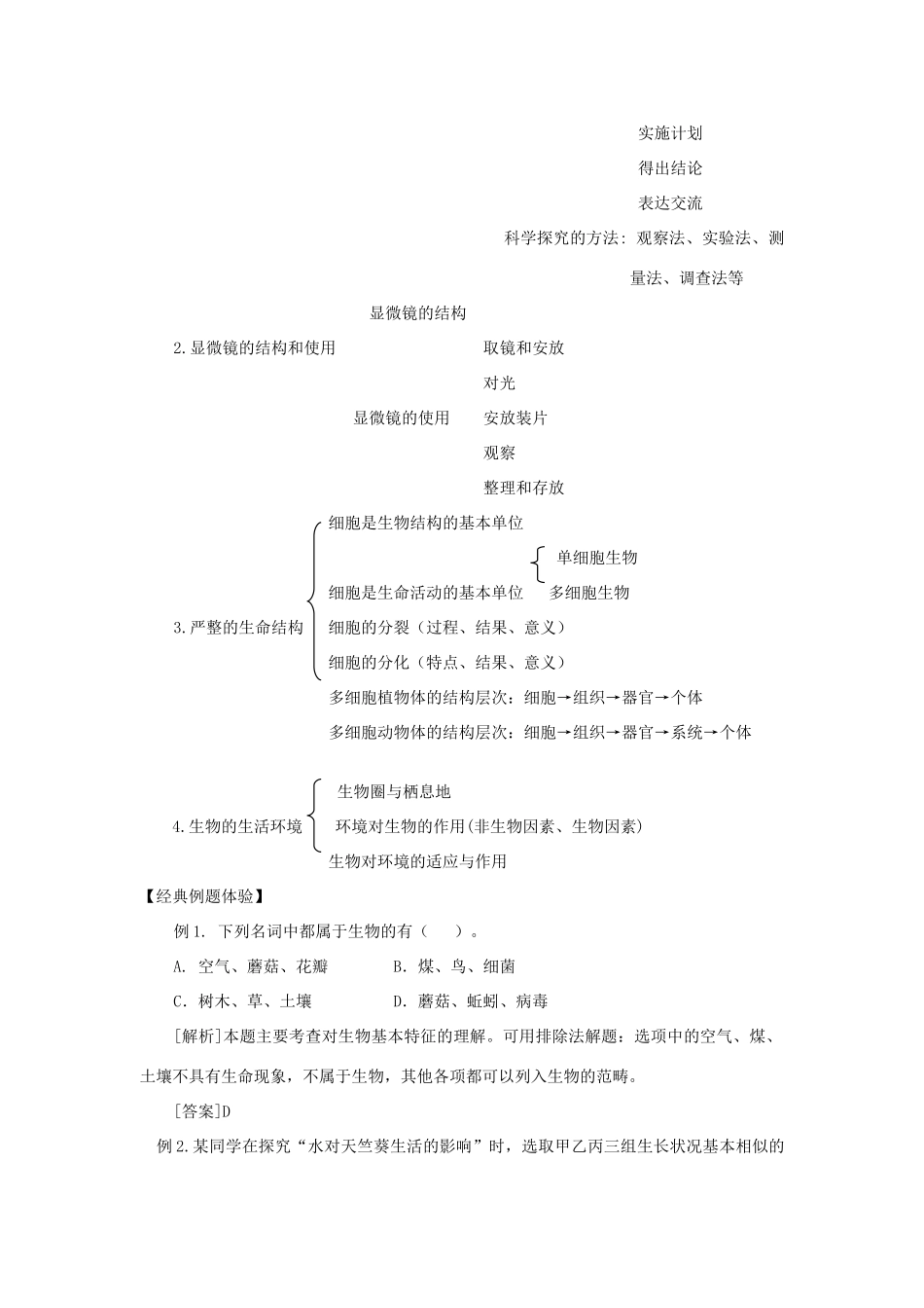 初中生物会考复习之专题训练篇一 济南版 试题_第2页