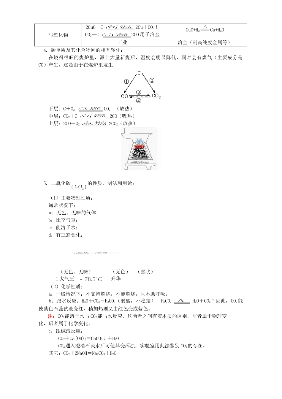 九年级化学第七章碳知识精讲 人教四年制版试卷_第3页