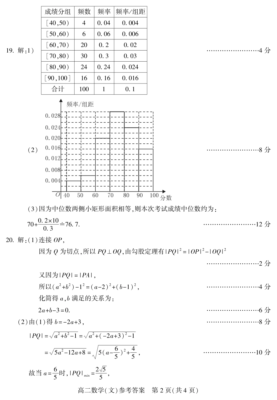 四川省南充市高二数学上学期教学质量监测试卷 文 答案 四川省南充市高二数学上学期教学质量监测试卷 文 四川省南充市高二数学上学期教学质量监测试卷 文_第2页