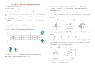 九年级数学4月联考试卷