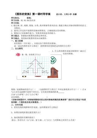 1、《图形的变换》第一课时孙娜