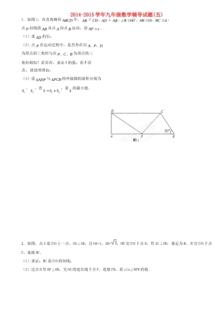 九年级数学下学期辅导试卷五 北师大版试卷
