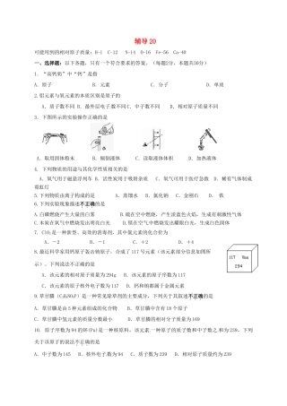 九年级化学上学期辅导试卷答案) 新人教版试卷