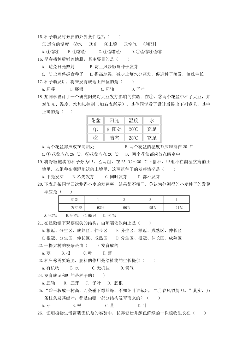 第三单元生物圈中的绿色植物_第2页