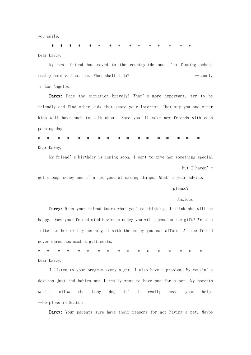 中考英语 阅读理解合集试卷_第3页