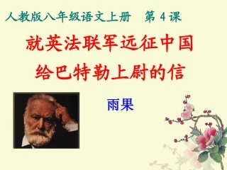 4.就英法联军远征中国给巴特勒上尉的信