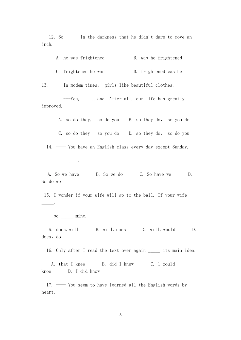 unit4Makingthenews语法强化训练习题_第3页