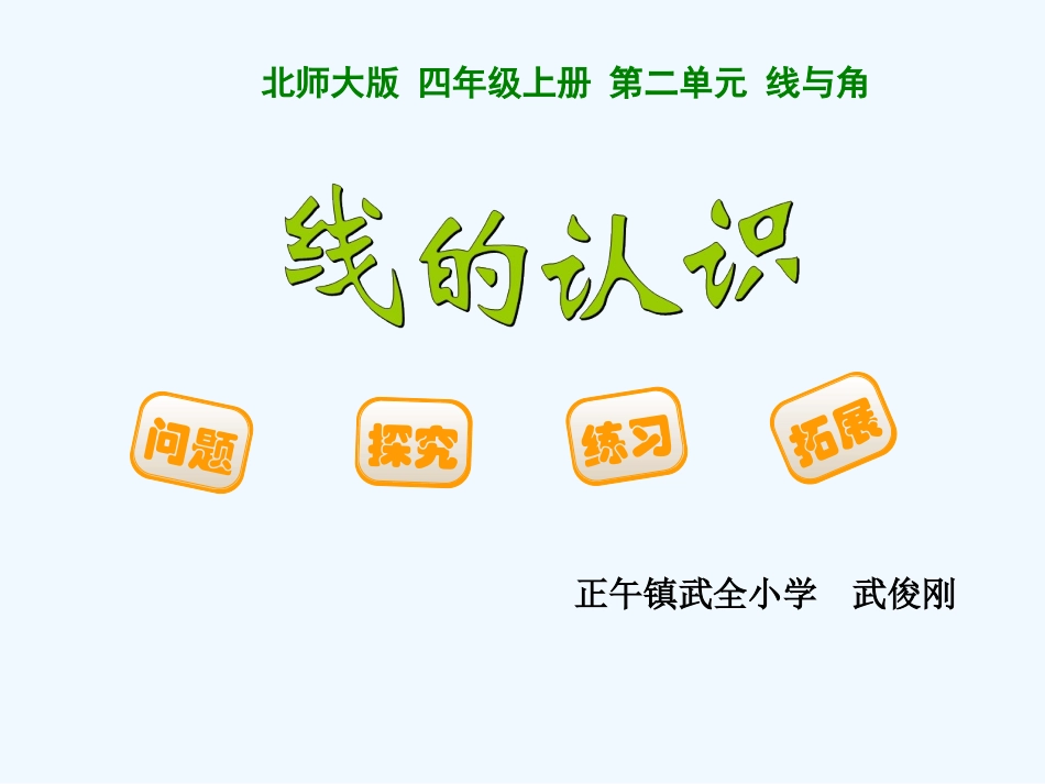 小学数学北师大2011课标版四年级线的认识.1线的认识1_第1页