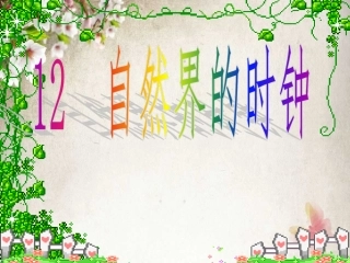 课件自然界的时钟