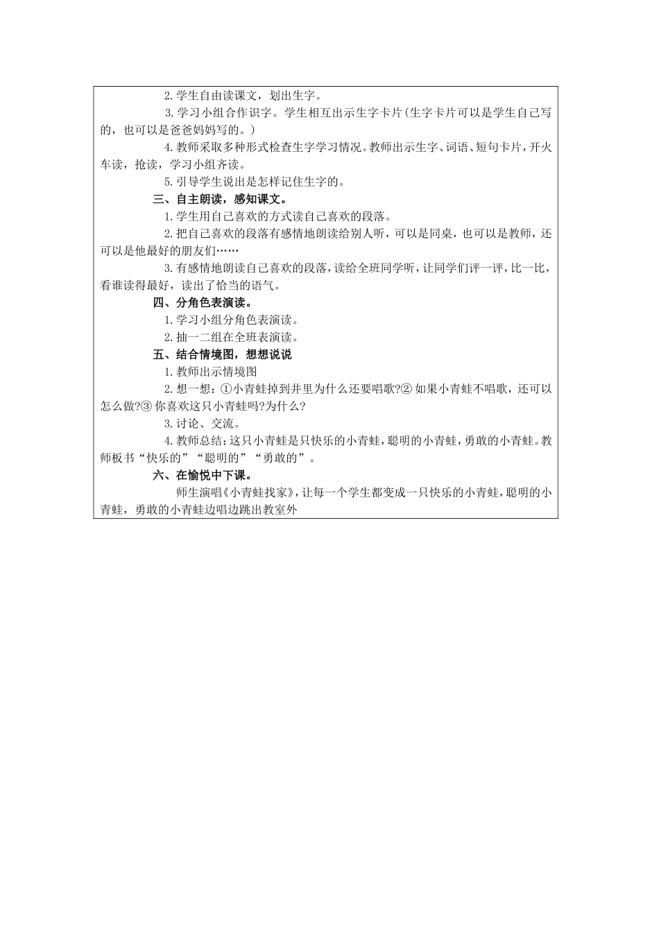 襄州四中小学部导学案设计.doc23快乐的小青蛙_第2页
