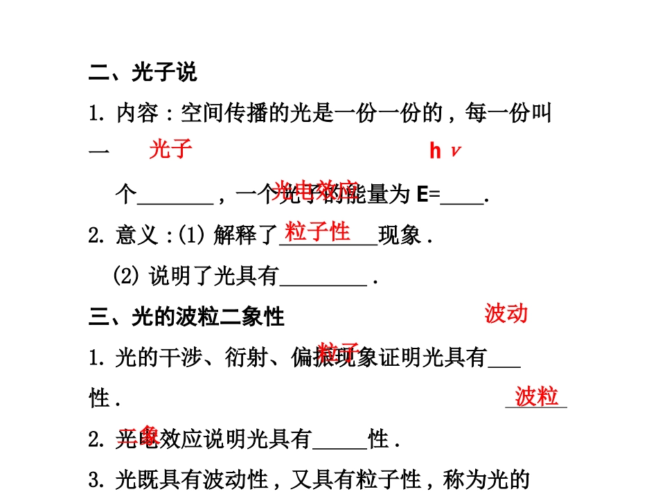 2011届物理一轮复习课件：15.1《波粒二象性》_第3页