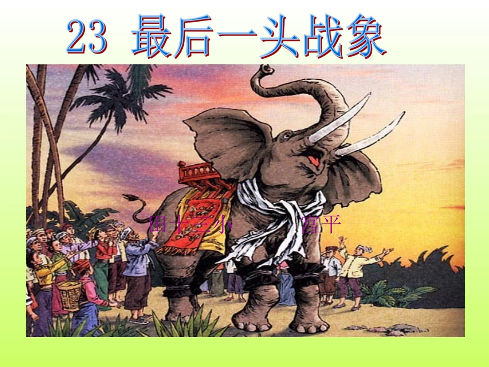 最后一头战象优秀ppt_第1页