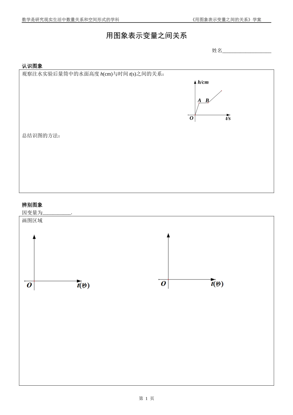 折线型图象表示的变量间关系_第1页