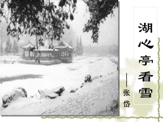 20.湖心亭看雪
