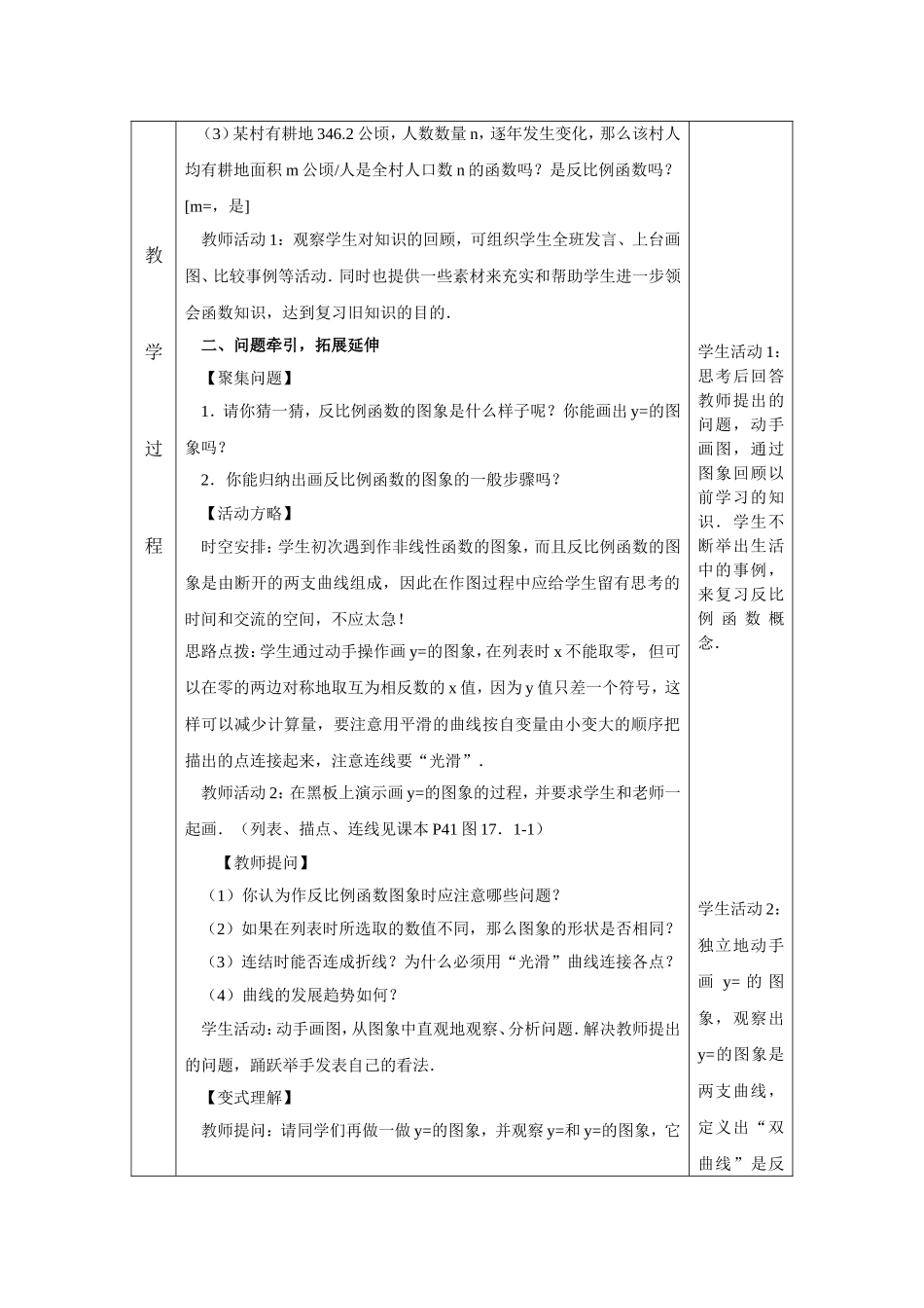 17。1。2反比例函数的图象和性质1_第2页