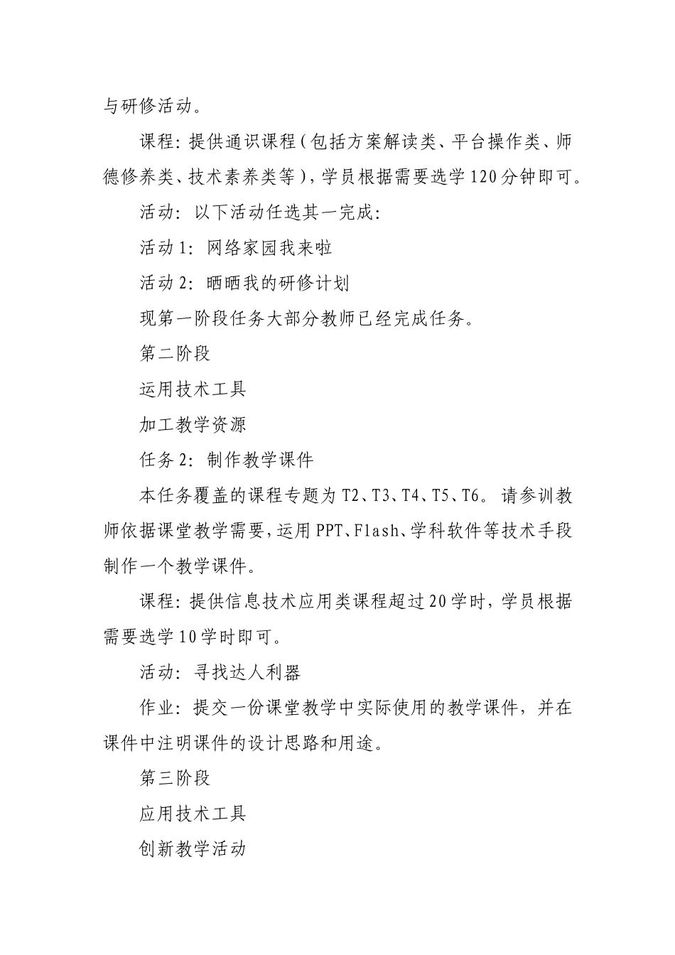 济水东庄学校信息技术应用能力提升研修计划_第3页