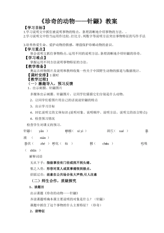 15.珍奇的动物--针鼹