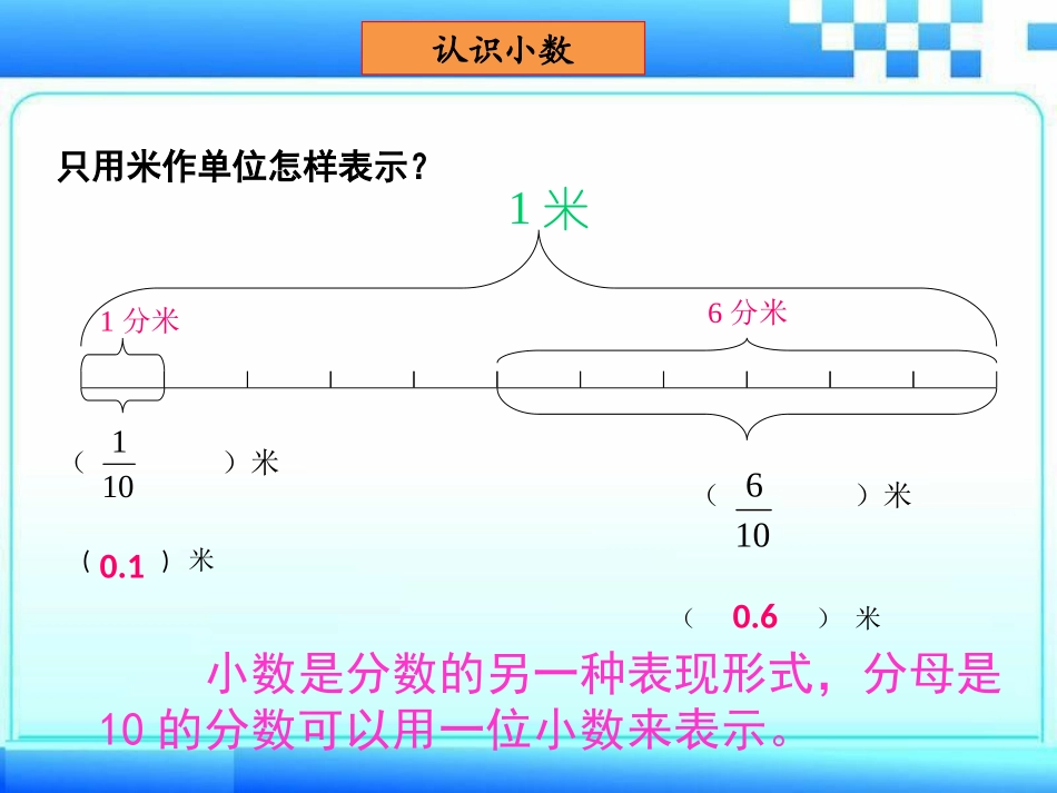 人教2011版小学数学三年级认识小数---素材_第3页