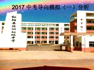 2017中考数学最后一次模拟试题分析