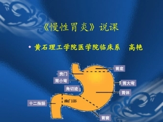 慢性胃炎说课