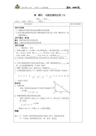 勾股定理的应用3教案