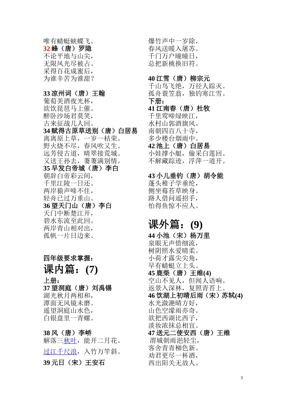 75首必背古诗_第3页