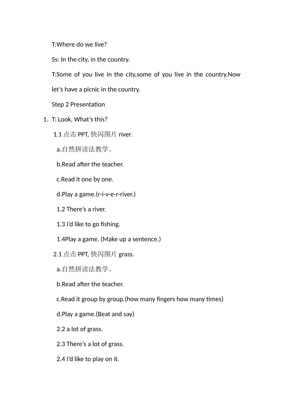 Unit6-A-day-in-the-country.教学设计---成芬_第2页