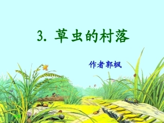 《草虫的村落》课件