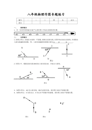 八年级物理作图专题练习