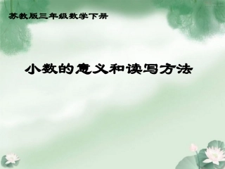 辛店村小学《小数的意义和读写》PPT课件
