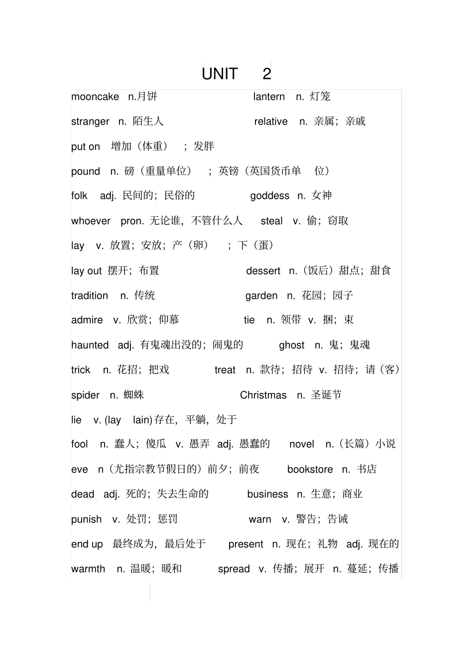 九年级英语单词、短语_第2页