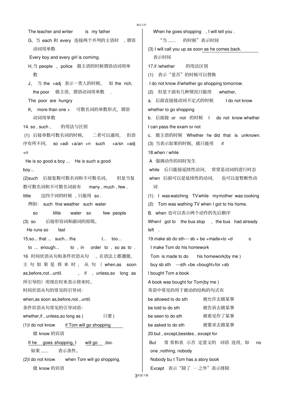 九年级英语语法总复习专用_第3页