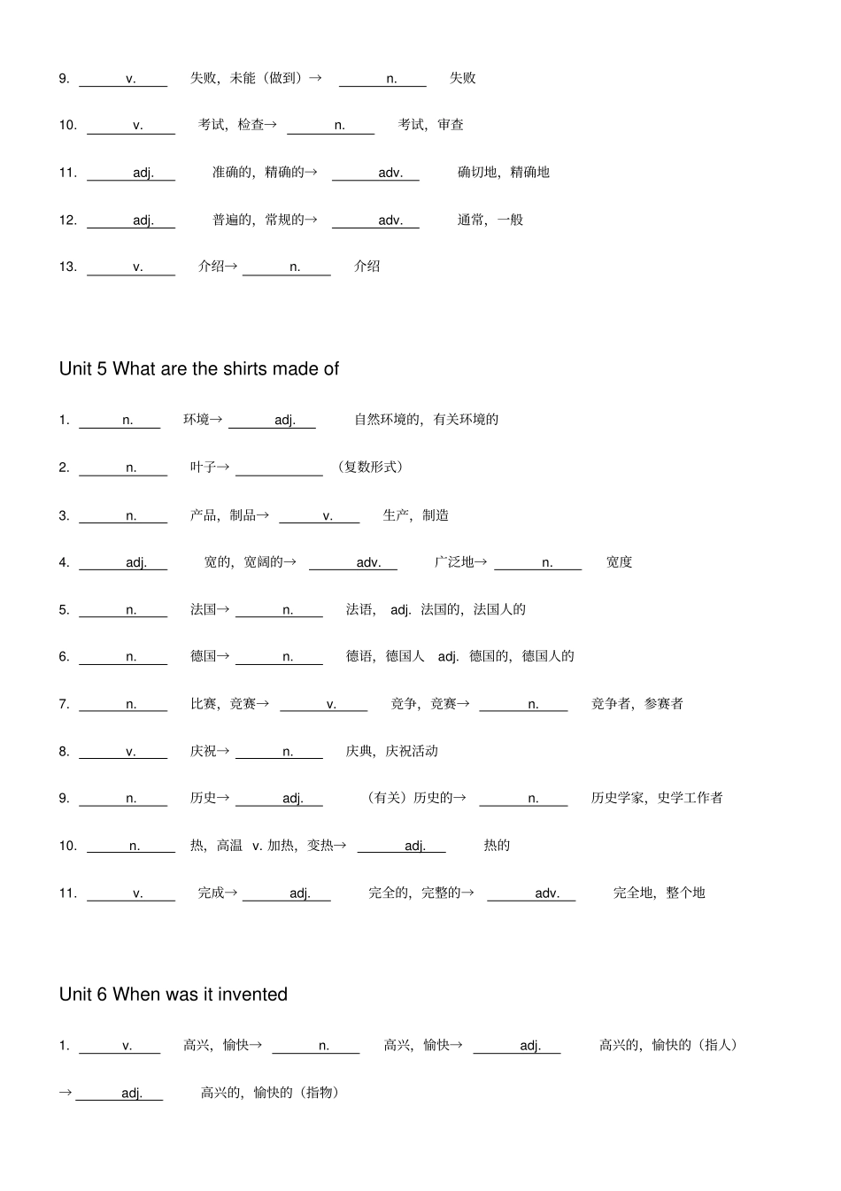 九年级词性转换_第3页
