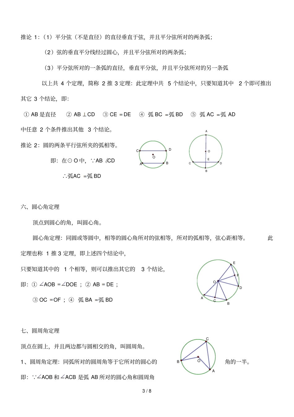 九数学圆的知识点总结大全_第3页