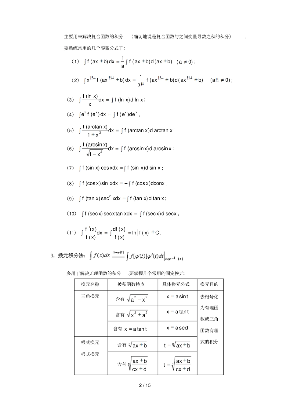 习题课：不定积分_第2页