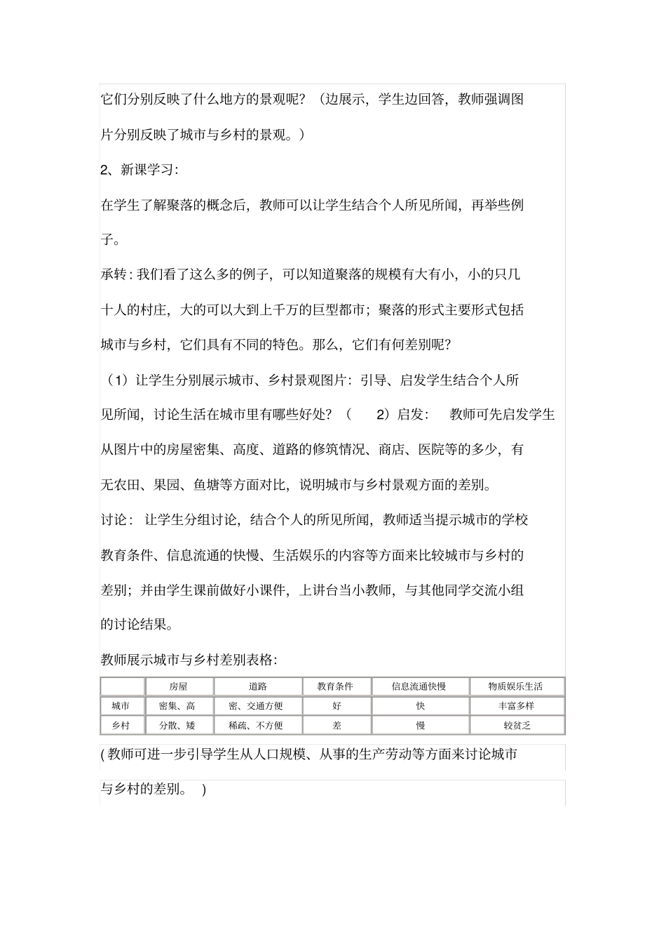 乡村与城教学设计_第2页