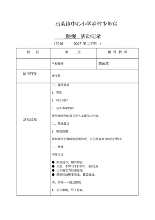 乡村少年宫活动记录分析