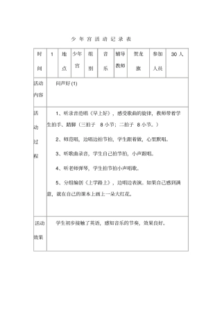 乡村少年宫活动记录音乐