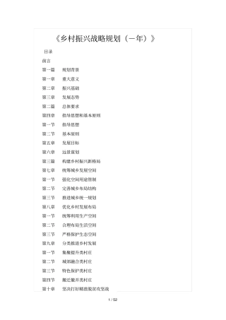 乡村振兴战略规划