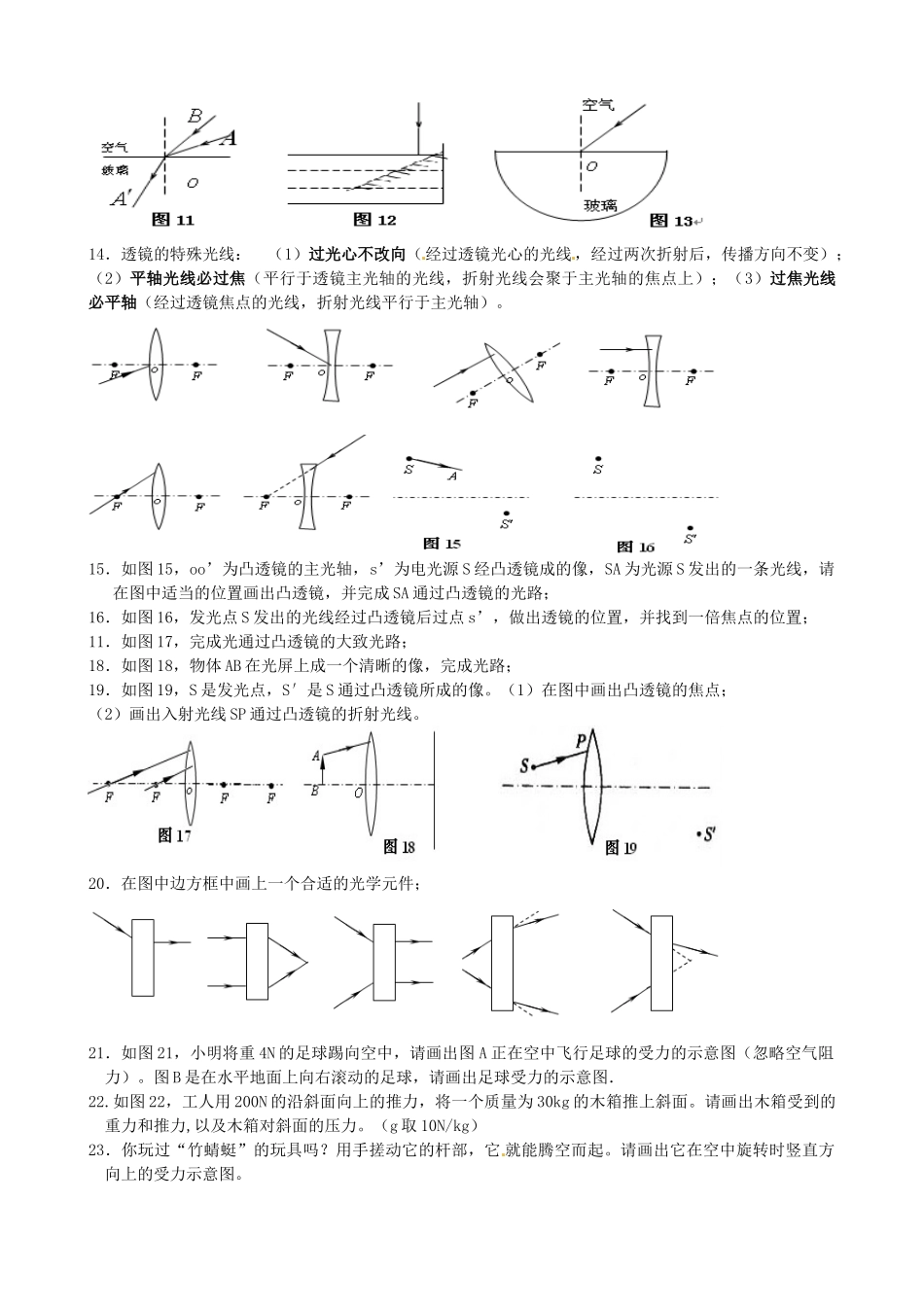 中考物理复习 作图专题 苏科版试卷_第2页