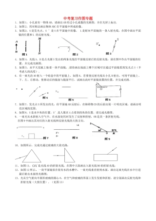 中考物理复习 作图专题 苏科版试卷