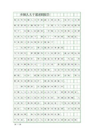 乡镇人大干部述职报告精品工作报告