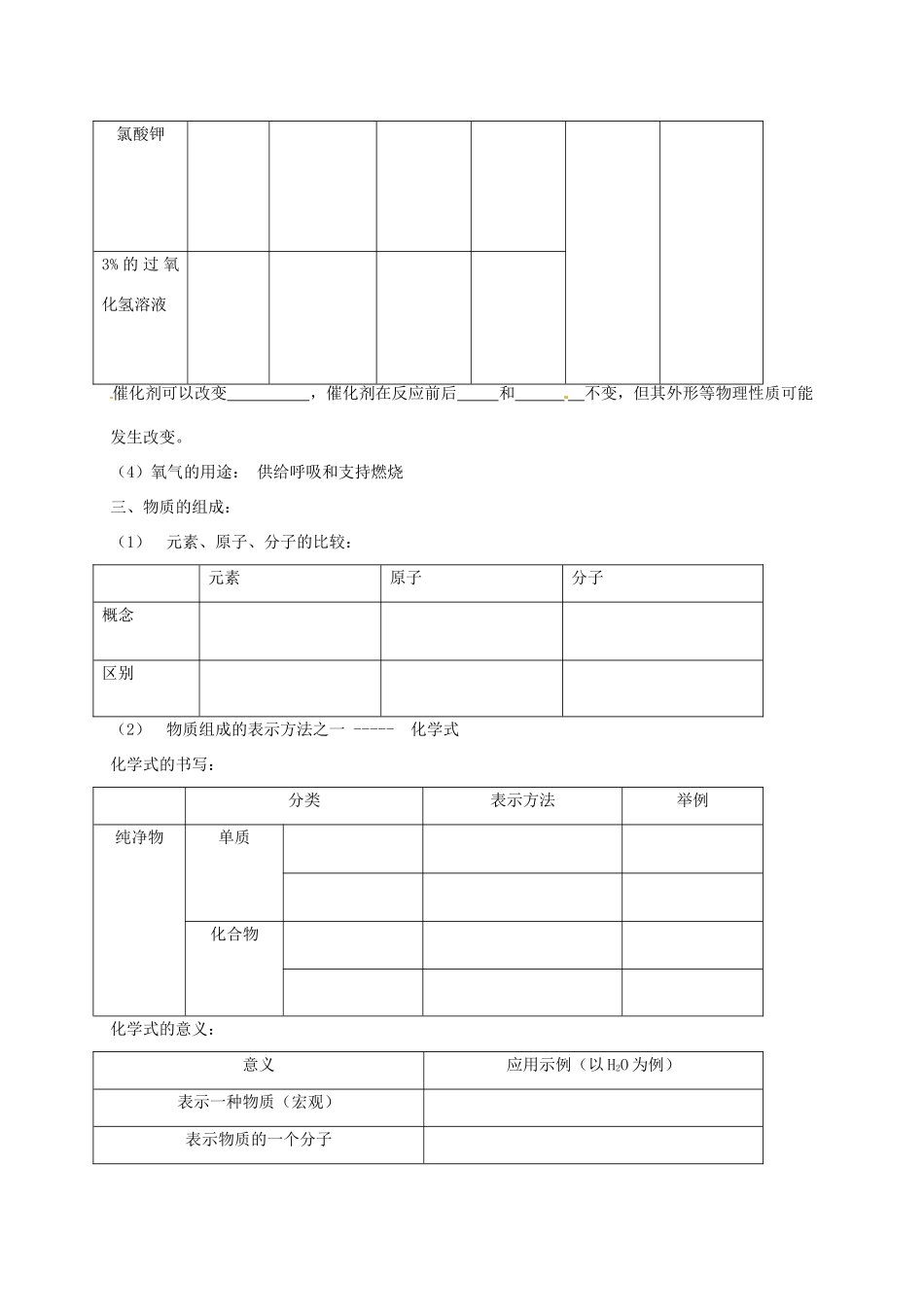 九年级化学上册 2 浩瀚的大气校本作业(新版)沪教版试卷_第2页